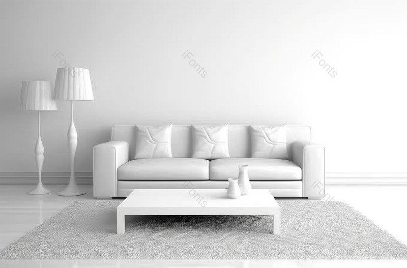 简约的白色客厅室内沙发落地灯,高清,摄影图,摄影图片,图片大全,摄影图免费下载